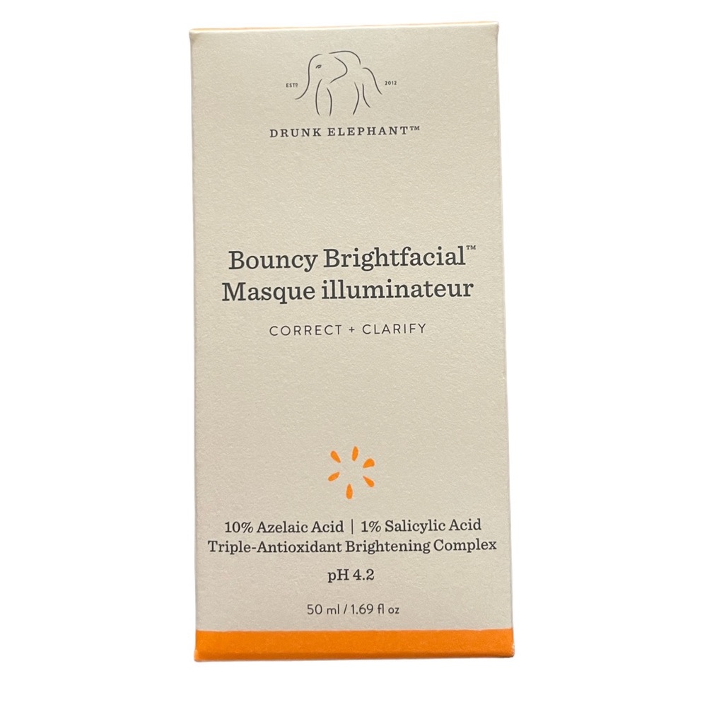 Drunk Elephant
Bouncy Brightfacial Masque Illuminateur Correct + Clarify